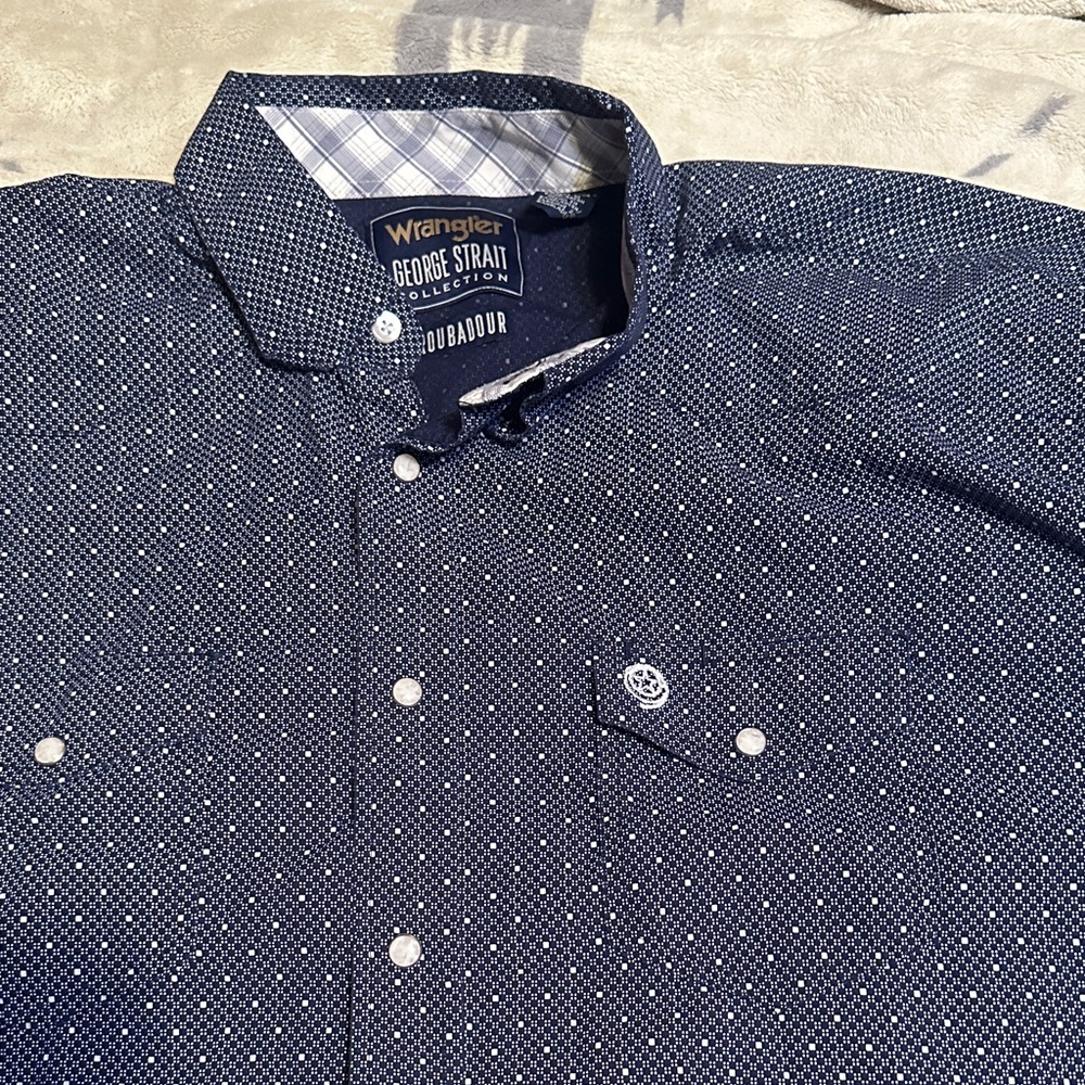 Wrangler George Strait Navy Button Down Shirt